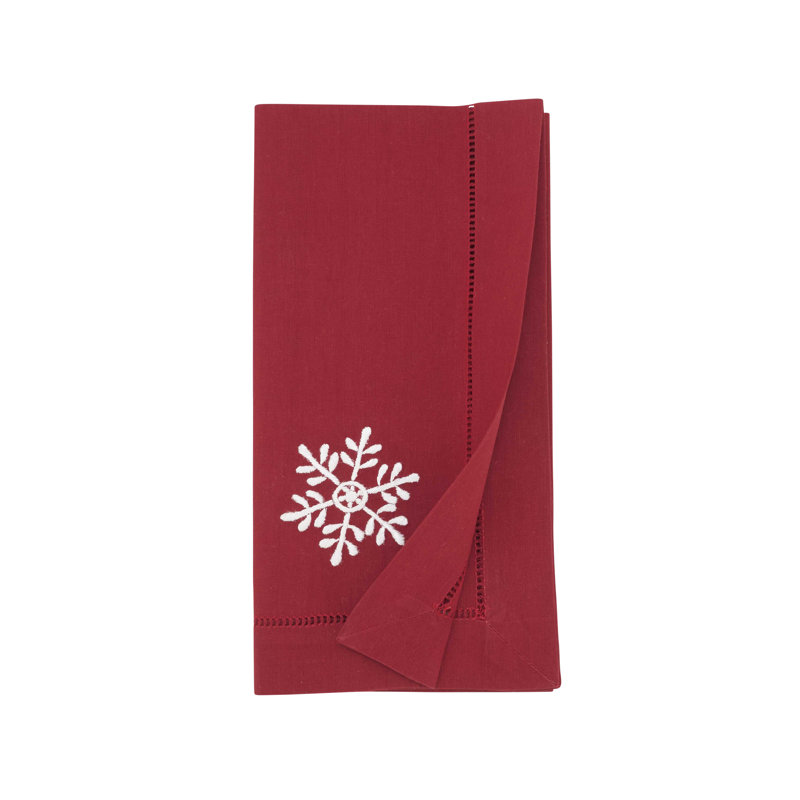Ensemble de 6 serviettes de table Embr'D, Rouge