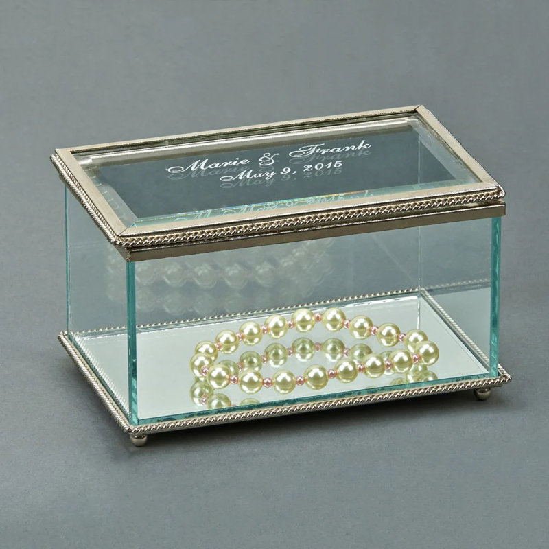 Boîte à bijoux à charnière rectangulaire, Oui