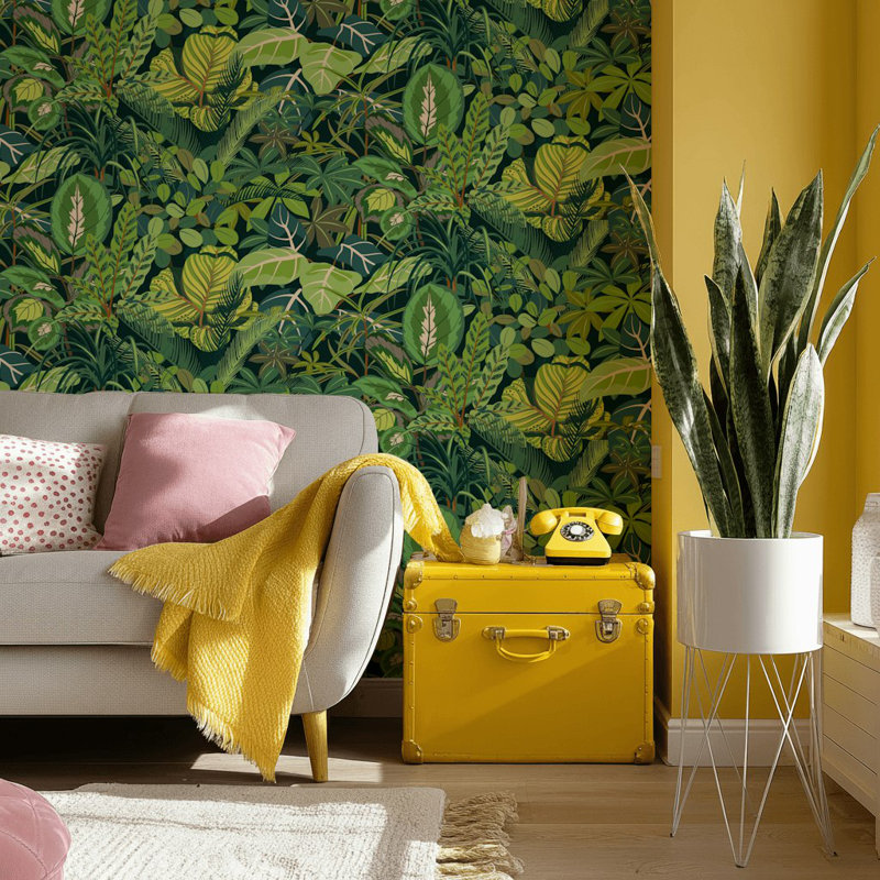 Papier peint botanique feuille Shades Of Green