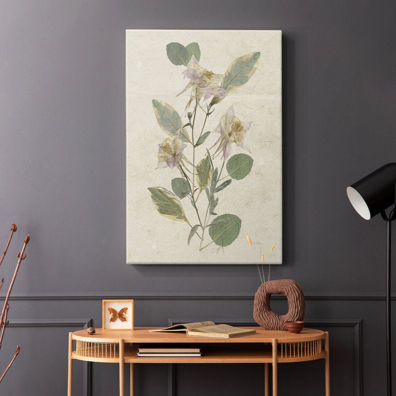 Arrangement pressé III - Cavas enveloppés de galerie, H 48 po x l 32 po