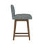 Tabouret pivotant à dossier clé en bois et tissu d'ameublement-1707959026