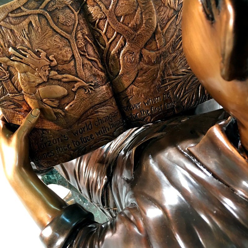 Dog Yorkshire Terrier Bronze Garden Statue
