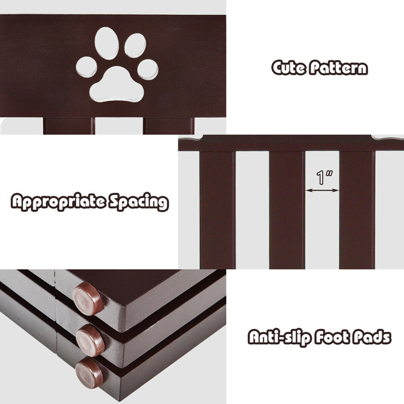 Barrière pour animaux Kol bisen, Espresso, L 80 po