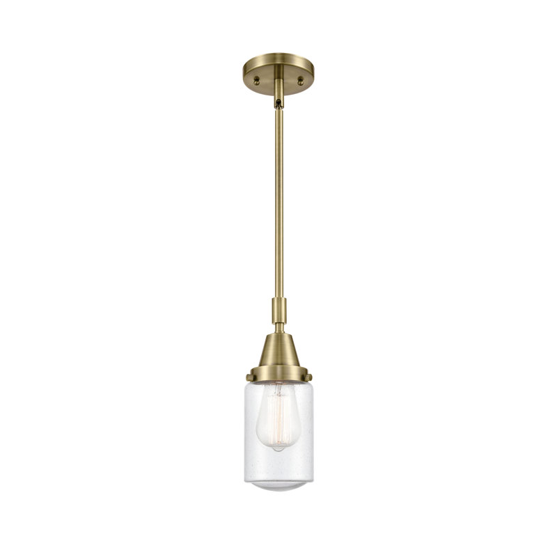 Luminaire suspendu cylindrique à 1 lumière Saroyan, Cuivre antique, Ampoule non incluse