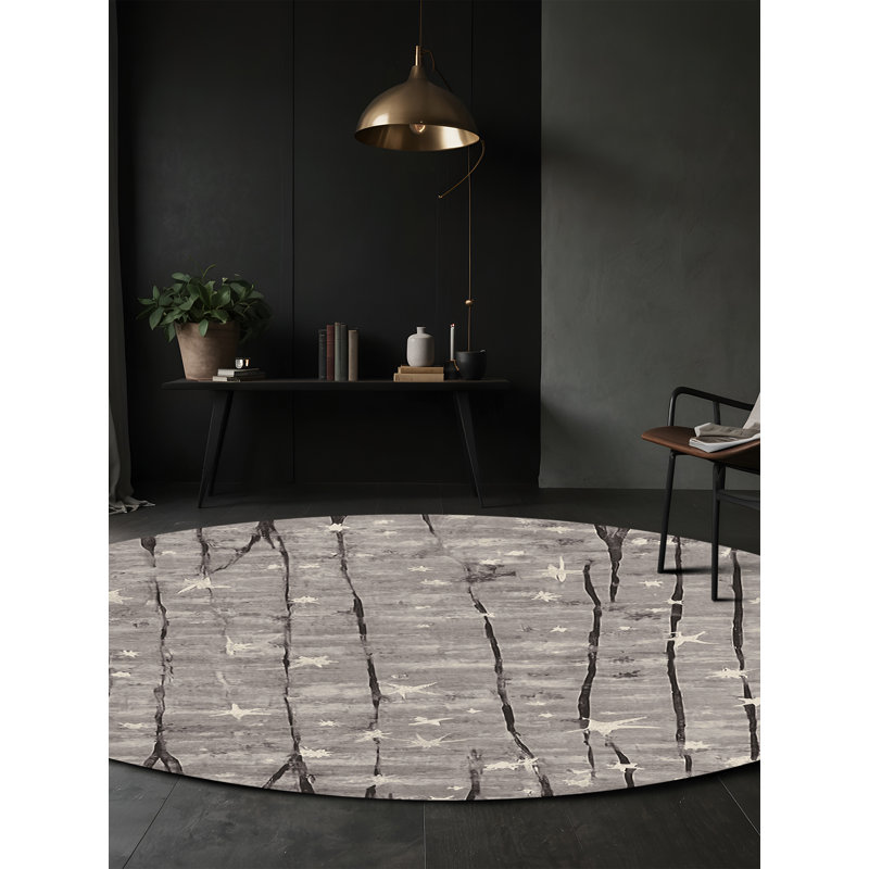 Tapis gris lavable à la machine, Rectangle 6 pi x 9 pi