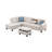 Alger Left-Hand Facing Sectional with Ottoman-831939969
