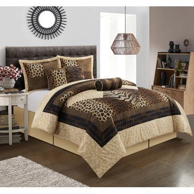 Tucson 7 Piece Leopard Print Comforter Set