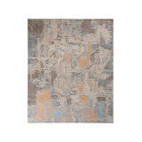 Distressed Homage Hand Knotted Wool Abstract Area Rug
