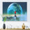 Video Game Man On The Top Of The Moon - Painting on Canvas