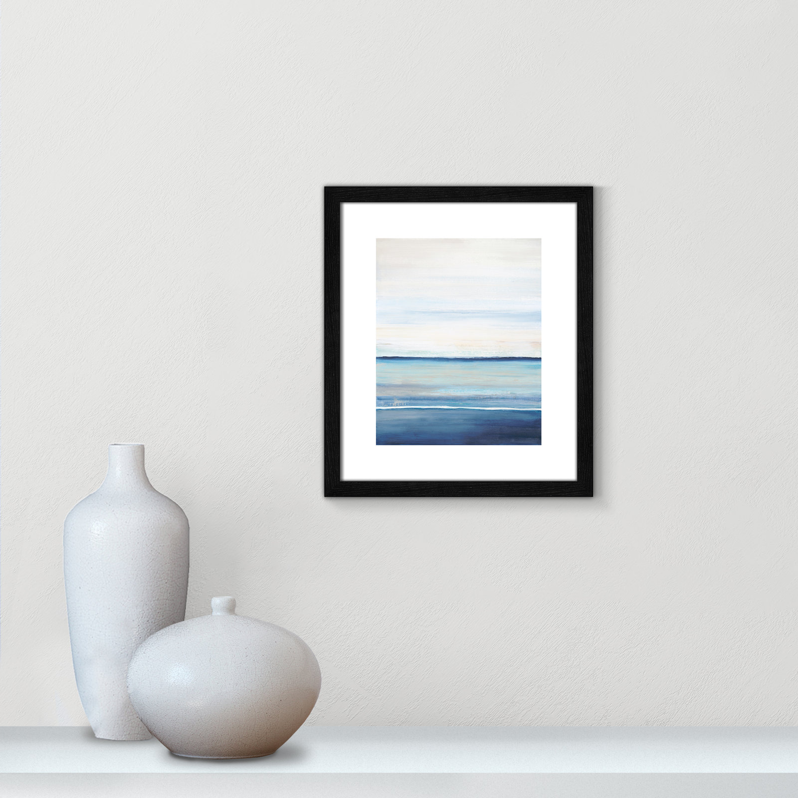 Emmit "Distant Whispers" Print by Filippo Ioco, Black Wood Framed Paper, 15" H x 13" W x 0.75" D