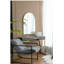 Miroir décoratif arqué en métal doré 24 po x 36 po convenant à la salle de bain, à la chambre à coucher et au mur du vestibule