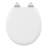 Pro Wood Toilet Seat Round, White, Magnetic Quick-Release Easy-Clean And Change, Hushmotion Slow Close, Stainshield High-Gloss Finish, Arch-Tite Never Loosens, Adjustable Fit, Secure Grip