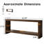 Console d'entrée de 160 cm, table d'appoint étroite à 2 niveaux à placer derrière un canapé, idéale pour un hall d'entrée ou un couloir.-129514704