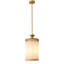 Luminaire suspendu cylindrique à 1 lumière Fayence