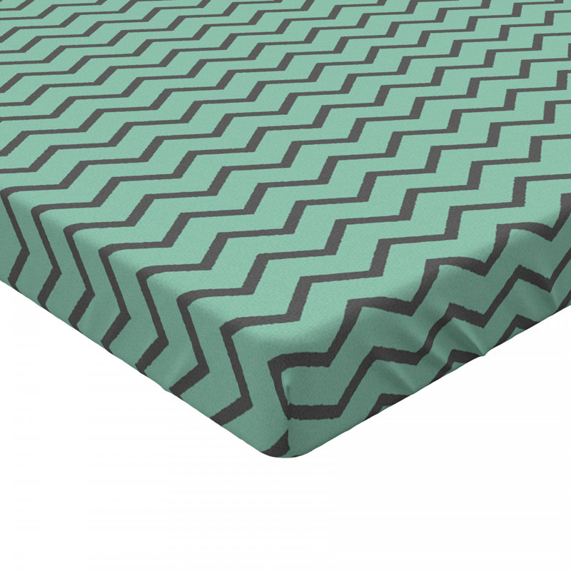 Microfiber Chevron Fitted Sheet, Full/Double Fitted Sheet
