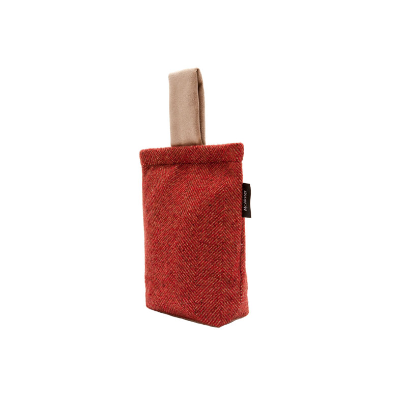 Herringbone Door Stop, Red
