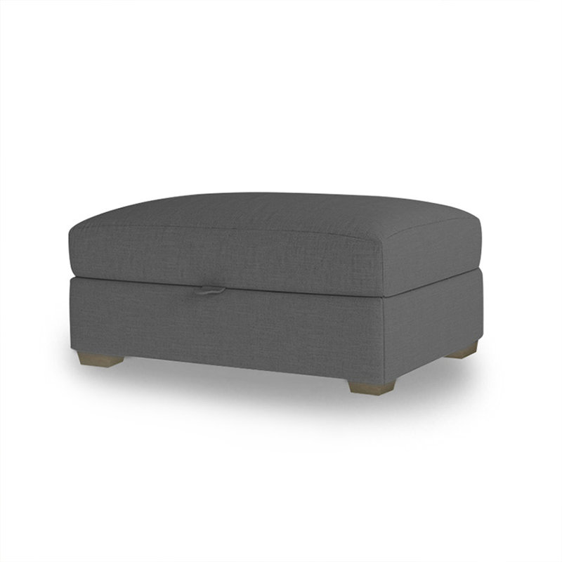 Banc rembourré gris foncé, Gris foncé