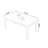 White+Grey Rectangular Stone+Solid Wood Dining Table-111169437