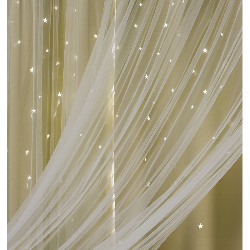 Room Darkening Curtain Pair, 50" W x 84" L, Tan