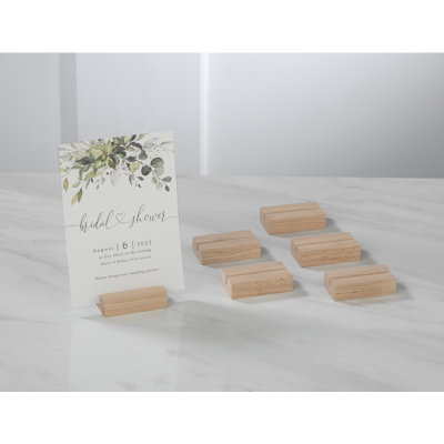Wooden Card/Sign Holder - Set of 6