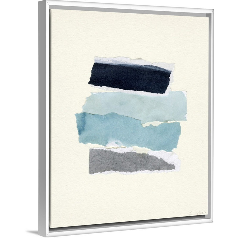 «Seaside Color Study III» par Emma Caroline - reproduction d'art, Toile blanche encadrée, H 16 po x l 13 po x P 1,75 po