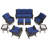 9-Piece 7-Seat Patio Furniture Set, Brown Wicker Outdoor Conversation Sets with Swivel Rocking Chairs, Comfortable Removable Washable Cushions & Glass-Top Side Tables-1639432012