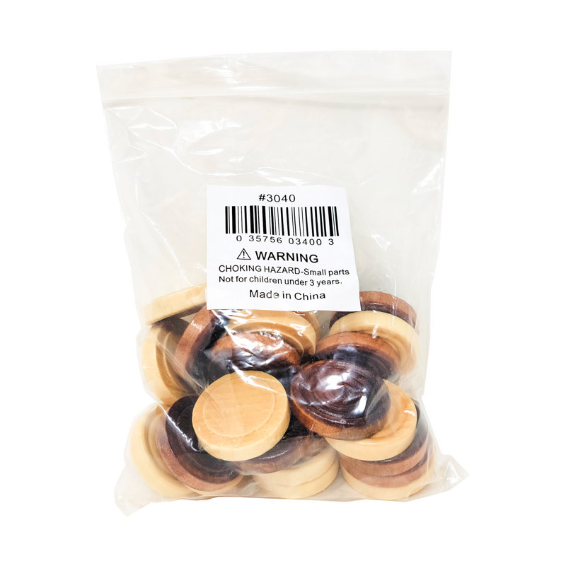 WorldWise Imports 2 Player Checkers, 2" H x 3.5" W x 4.25" L