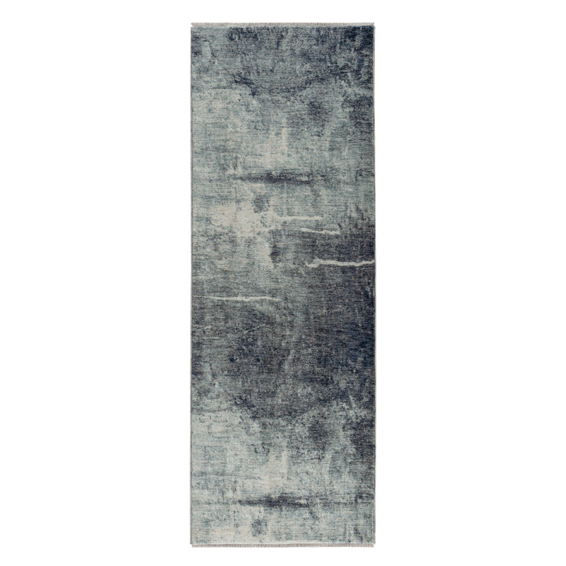 Ginsberg Abstract Spaced-dyed Polyester Indoor Rug, Runner 2'3" x 7'10"