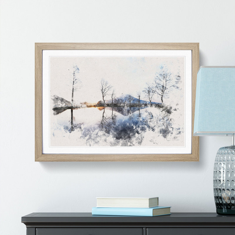 Mount Fuji in Fujinomiya Japan - Framed Print, 45cm H x 63cm W x 2cm D, Oak Framed