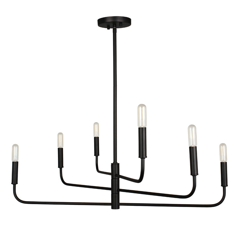 Marialaina Chandelier - 6 Light - Matte Black