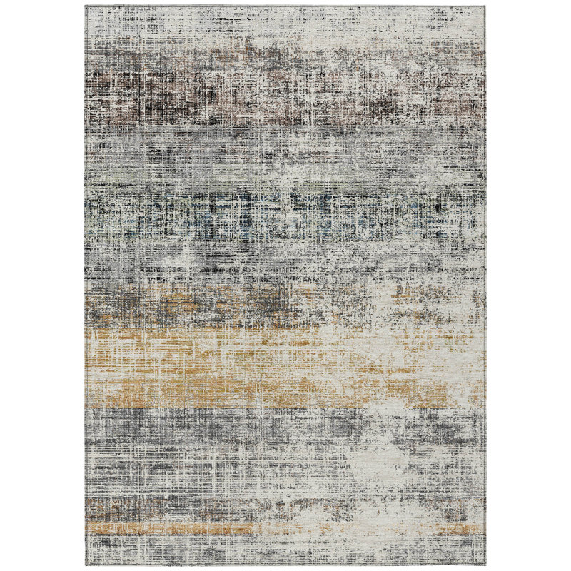 Machine Washable Indoor/Outdoor Jourdan ACN2388 Stripes Rug, Rectangle 2'6" x 3'10"