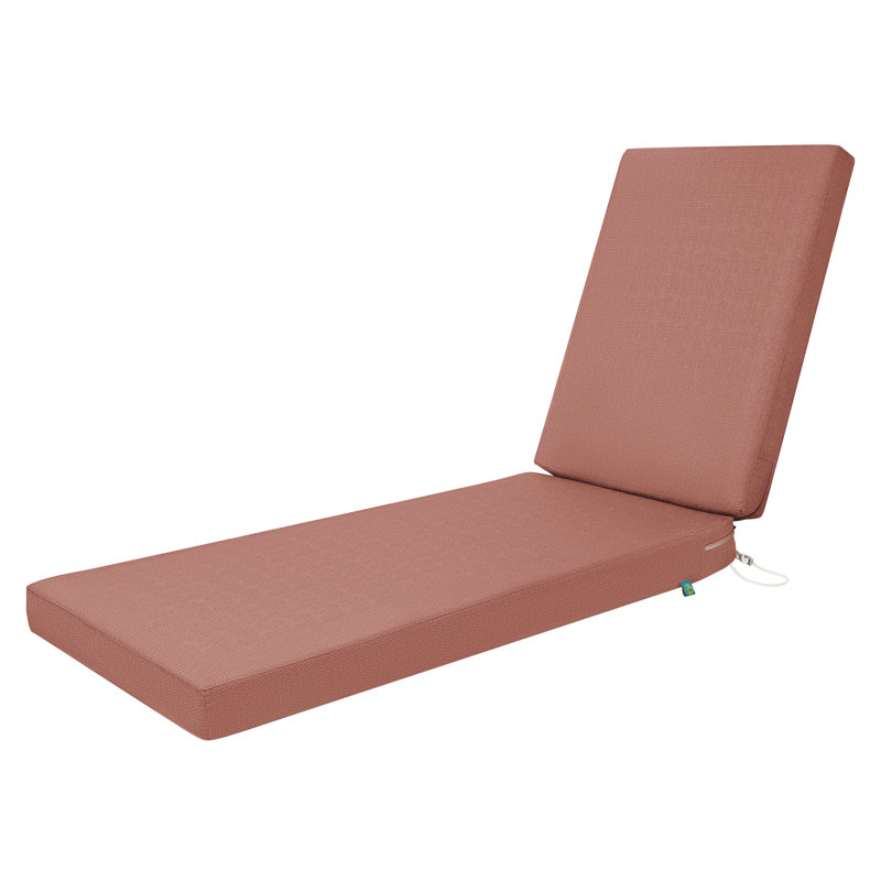 DUCKCOVERS All-Weather Outdoor Chaise Cushion, 21" H x 72" W x 3" D, Cedarwood