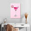 Impression sur toile rose martini-1817565575