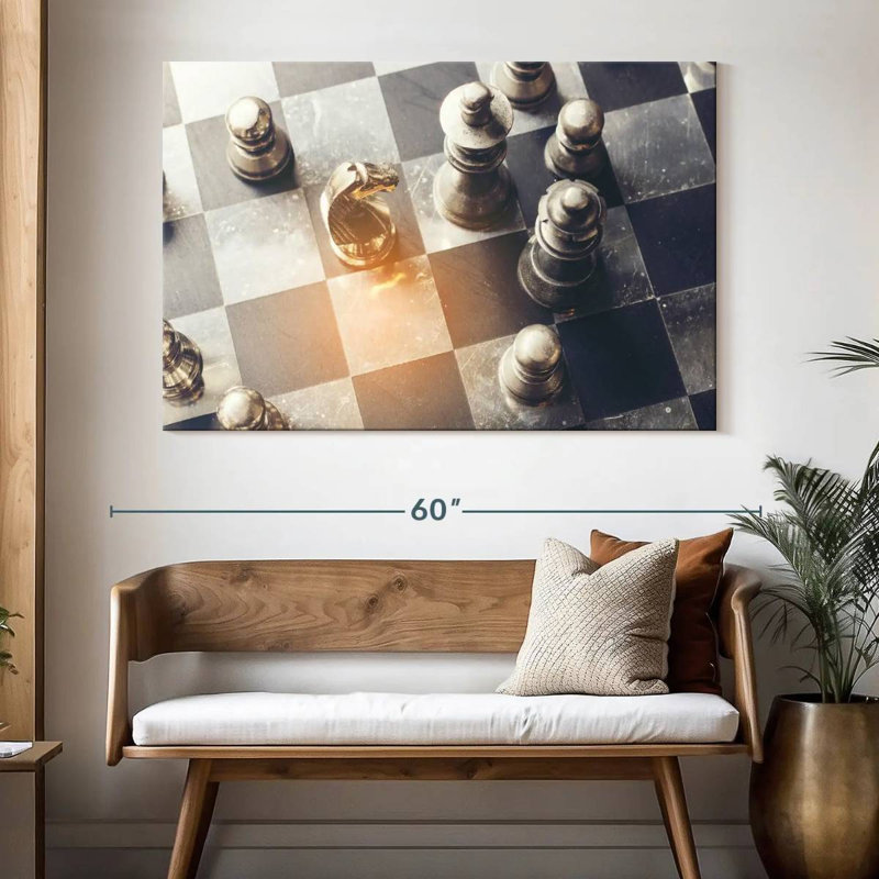 Senne Chess Knight Aglow, H 34 po x l 51 po