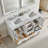 Fully Assembled 60'' Freestanding Double Bathroom Vanity With 2 Handle Sets