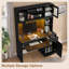 Bureau d'ordinateur moderne de 120 cm de large avec tablette, bureau avec éclairage DEL contrôlé par application et borne de recharge pour bureau à domicile-1796910486