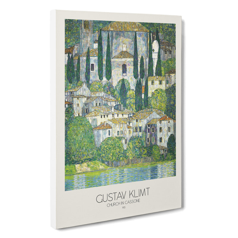 Church in Cassone with Border by Gustav Klimt - Wrapped Canvas, 76cm H x 50cm W x 3cm D