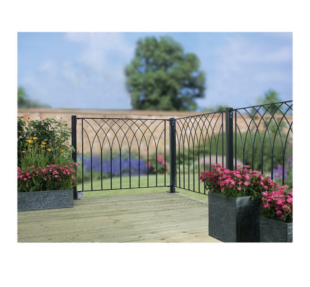 Artondale Metal Garden Fence Panel 81cm H x 113cm W