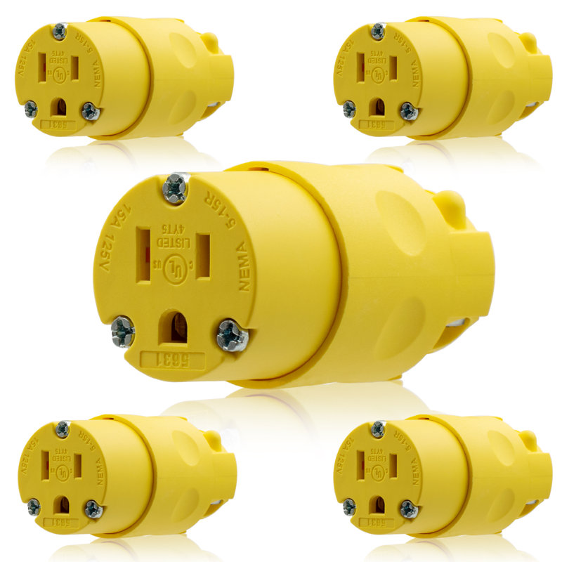 15 Tamper Resistant Socket, Yellow