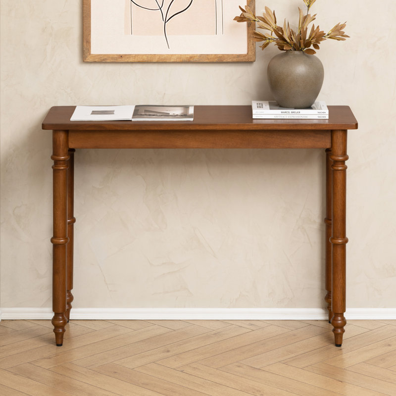 Castine Solid Wood Console Table, Walnut