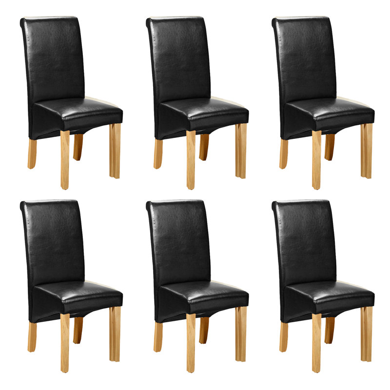Astin Upholstered Dining Chair, Black, 6