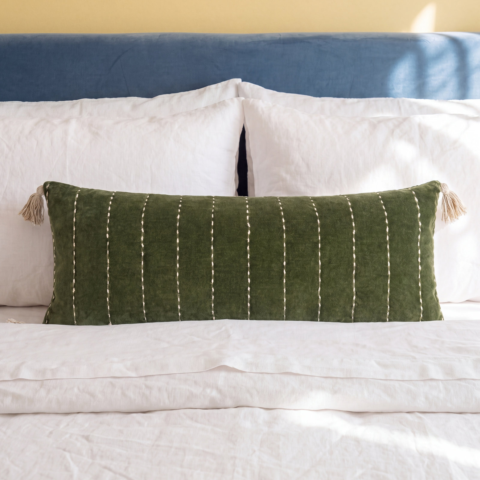 Idria 36" x 13" Throw Pillow, Green, No Fill