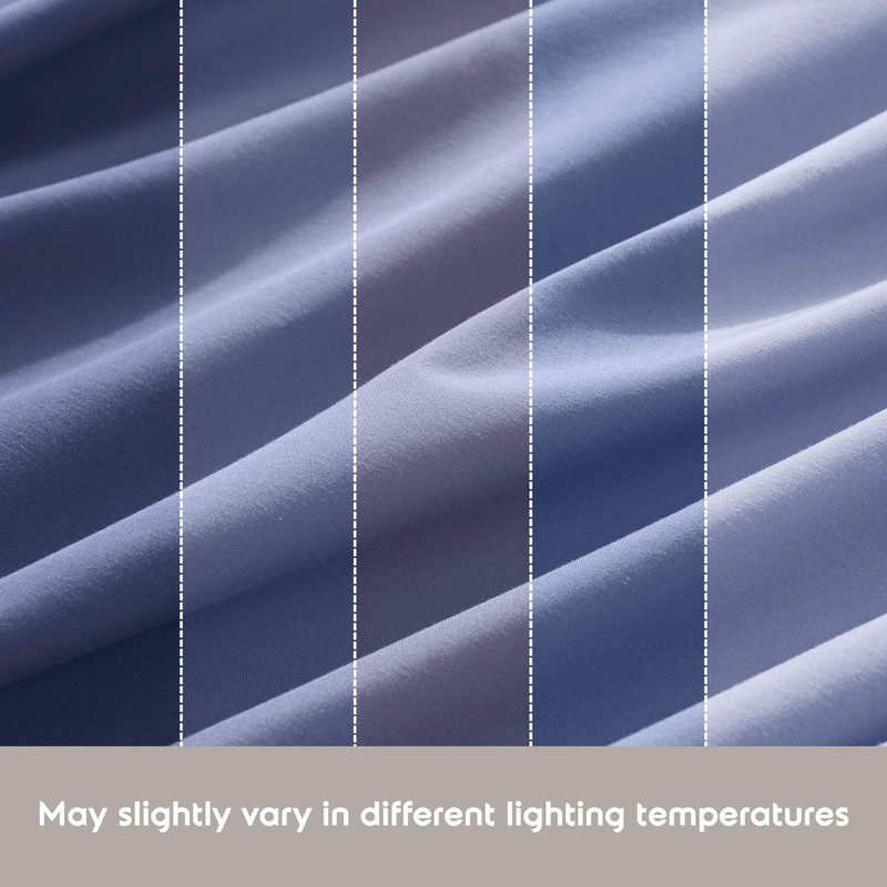 Hotel Collection Soft Breathable Bed Sheet Set with Deep Pocket Fitted Sheet, Twin, Steel Blue