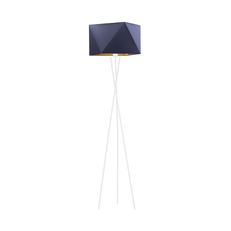 Fitzsimmons 163cm Tripod Floor Lamp, Dark Purple, White