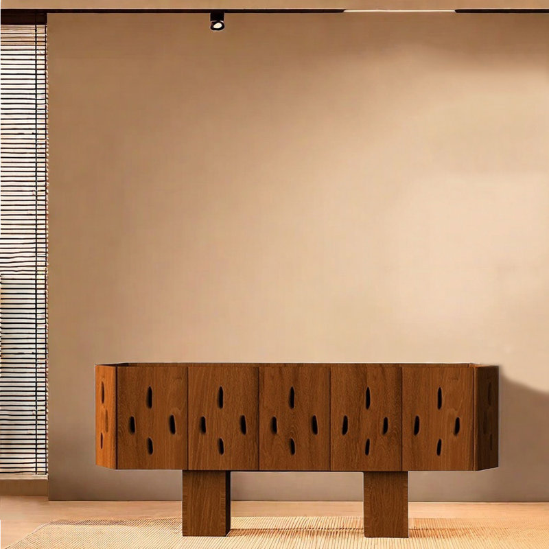Meuble télé américain, Brun, 74.02"