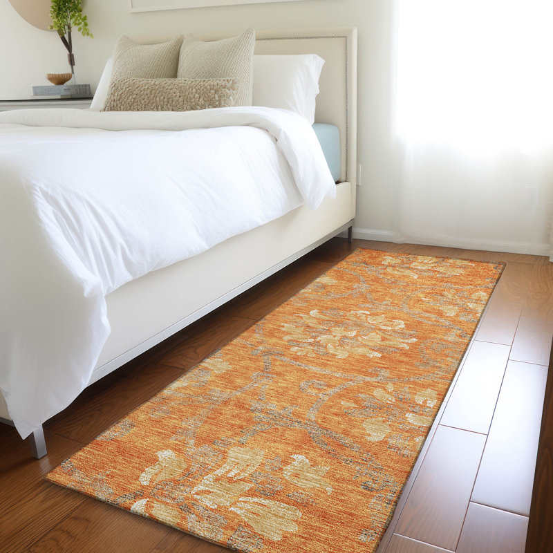 Steffie Washable Floral Indoor / Outdoor Rug, Runner 2'3" x 7'6"
