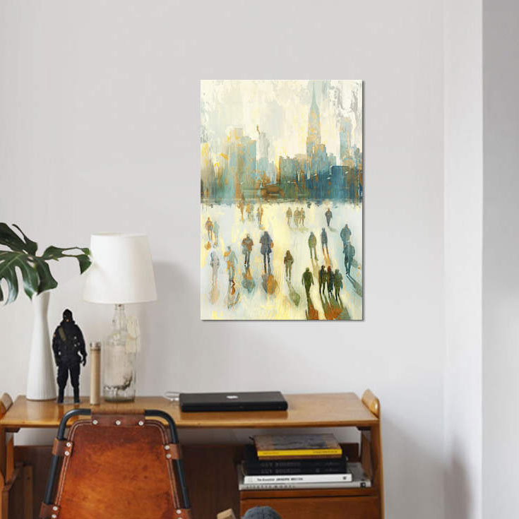 « ny shadows i », impression sur toile, H 12 po x l 8 po x P 0,75 po, Toile tendue, Pas de tapis