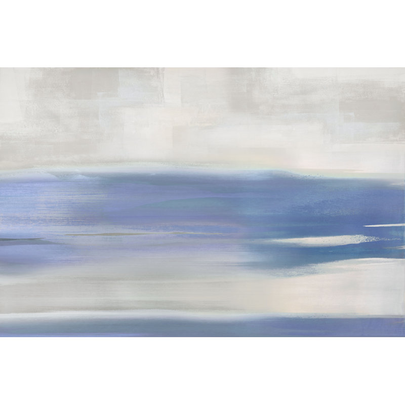 Blue Abstract Landscape - Wrapped Canvas Art Prints, 20cm H x 30cm W