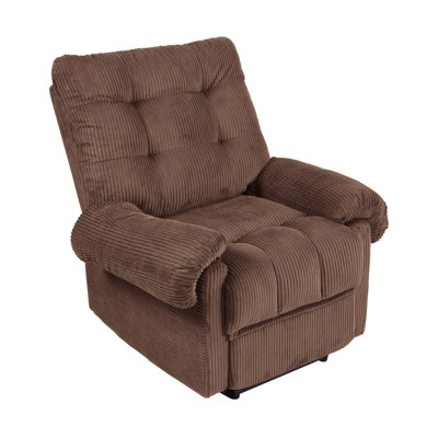 Electric Recliner Chair, Soft Corduroy Fabric Power Reclining Sofa Chair, Adjustable 100°-160° Single Recliner Armchair for Living Room Bedroom