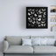 Animaux, papillons noirs et blancs sur toile